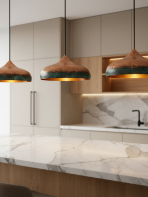Oxidized Copper Pendant Light
