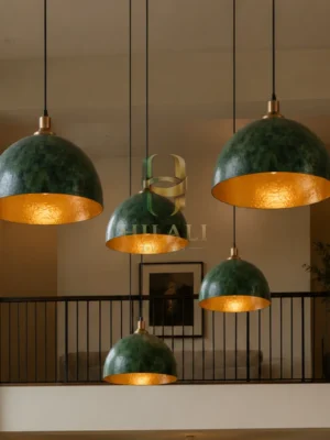 10 Suspension marocaine en cuivre oxydé vert
