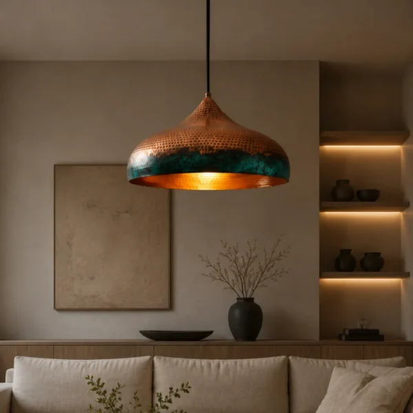 10 Oxidized Copper Pendant Light