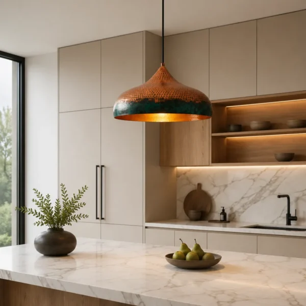 13 Oxidized Copper Pendant Light