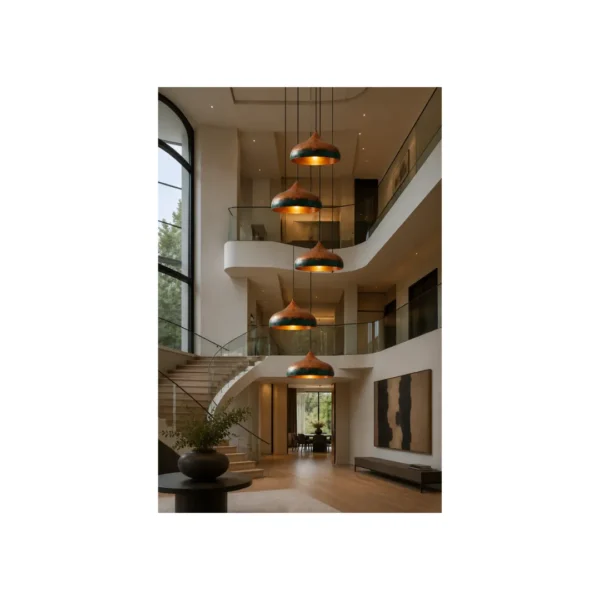 14 Oxidized Copper Pendant Light