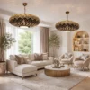 3 plafonnier rustique
