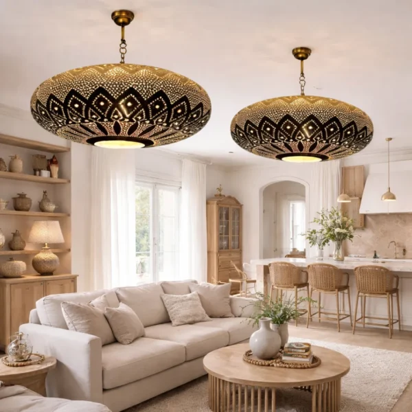 4 plafonnier rustique