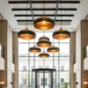 7 Oxidized Copper Pendant Light