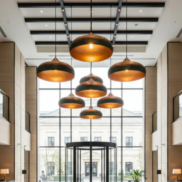 7 Oxidized Copper Pendant Light